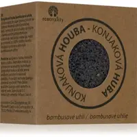 Renovality Konjac mushroom bamboo charcoal burete pentru curatare pentru pielea problematica
