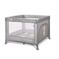 Tarc de joaca Lorelli Play N Relax Grey Adventure 100x100x75 cm, deschidere laterala cu fermoar, geanta de transport