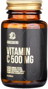 Vitamin C, 500 mg, 60 capsule, Grassberg