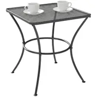 Outsunny Masuta pentru Gradina din Otel cu Blat Perforat, Masuta Patrata pentru Exterior 45x45x50 cm, Negru | AOSOM RO