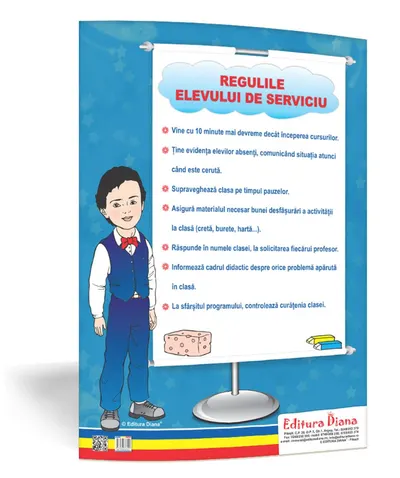 Regulile elevului de serviciu - planșă 50x70