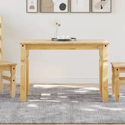 vidaXL Masă de sufragerie "Corona", 112x60x75 cm, lemn masiv de pin