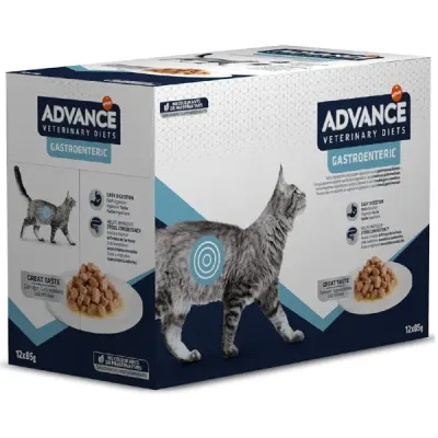 Set 12 buc x 85 gr Hrana dietetica pentru pisici Advance Gastrointestinal Sensitive