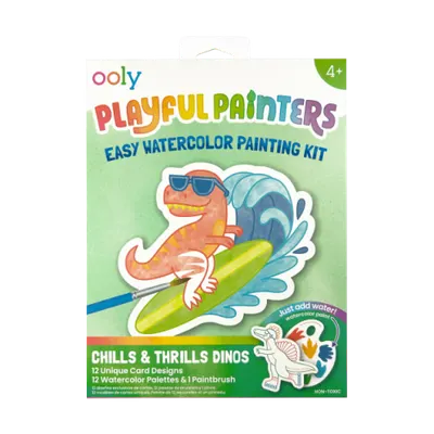 Kit acuarela - Usor de pictat - Dinozauri, Playful Painters