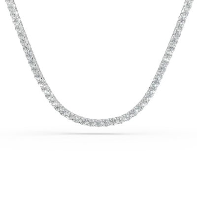 Colier tennis din aur alb cu diamante de 1.2ct