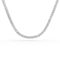 Colier tennis din aur alb cu diamante de 1.2ct