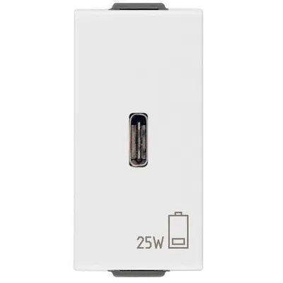 Priza USB-C 1 modul Vimar Neve Up 09292.C, 5V 1,5A alb