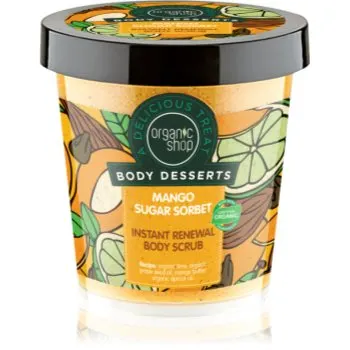 Organic Shop Body Desserts Mango Sugar Sorbet exfoliant din zahăr, pentru regenerare pentru corp