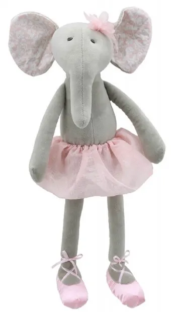 Păpușă de cârpă The Puppet Company - Elefantel, 37 cm