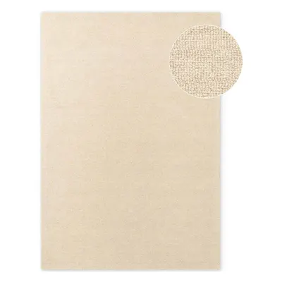 Covor bej țesut manual din lână 140x200 cm Puristic Knots – Elle Decoration