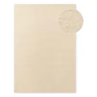 Covor bej țesut manual din lână 140x200 cm Puristic Knots – Elle Decoration