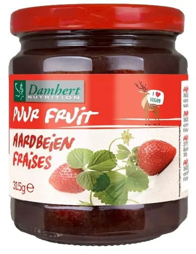 Gem de căpșuni, fără zahăr adăugat, 315 g, Damhert