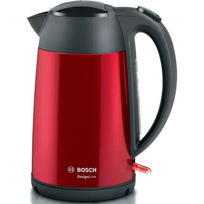 Fierbator apa Bosch DesignLine TWK4P434, 1.7l, 2400W, Rosu/ Gri