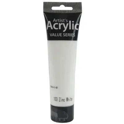 Culoare Acrilica Artists Acrylic Phoenix, Alb Zinc, 100 ml