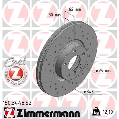 Disc frana ZIMMERMANN 150.3448.52