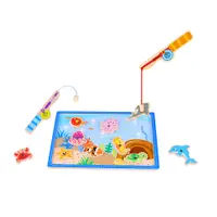 Jucarie din lemn si magnet - Tooky Toy - La pescuit la fundul marii