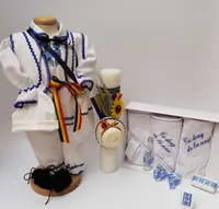 Set Botez Traditional Raul 16 - 3 piese Botez Traditional : costumas , trusou si lumanare