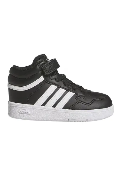 Pantofi sport mid-high din piele ecologica Hoops 4.0 - Negru/Alb optic
