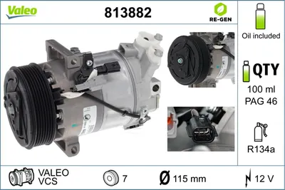 Compresor climatizare potrivit RENAULT CAPTUR I, CLIO IV, CLIO IV HATCHBACK, CLIO IV KOMBI, KAPTUR 0.9-1.6 11.12
