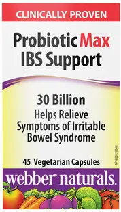 Probiotic Max IBS Support 30 Billion, 45 capsule, Webber Naturals