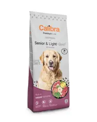 CALIBRA Dog Premium Senior Light All Breeds 12 kg hrană monoproteică cu vită pentru câini seniori sau supraponderali