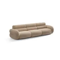Canapea bej cu tapițerie din chenille 305 cm Neo – Micadoni