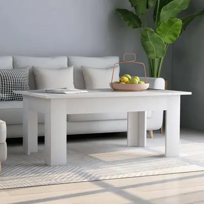 vidaXL Măsuță de cafea, alb, 100 x 60 x 42 cm, lemn prelucrat