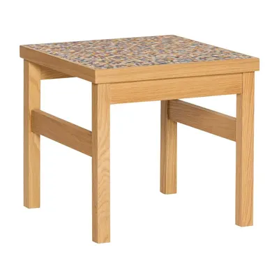 Măsuță auxiliară cu aspect de lemn de stejar 40x40 cm Confetti – Hübsch