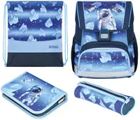 Set școlar Herlitz Loop Plus - Cosmic Explorer, ghiozdan două penare și un săculeț