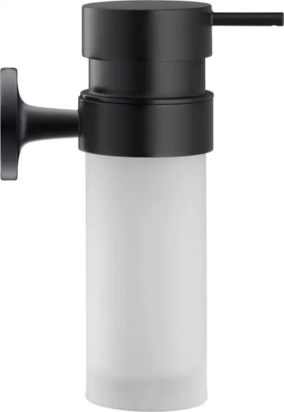 Dozator sapun baie Duravit Starck T 0099354600, montare pe perete, 250 ml, sticla/metal, Negru mat