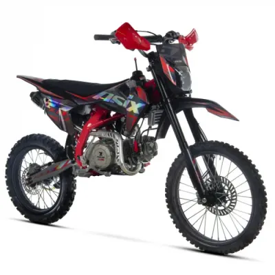 Motocicleta Enduro Cross Asix XB67 140cc, 4T, roti 19 16 , 4 viteze, pornire electromotor, culoare negru rosu