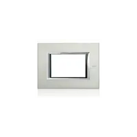 Placa ornament 6 module Brushed Aluminium Bticino Axolute