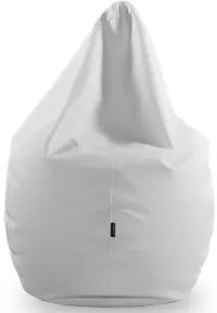 Fotoliu puf mediu Barbaron Soft - Piele ecologică, alb