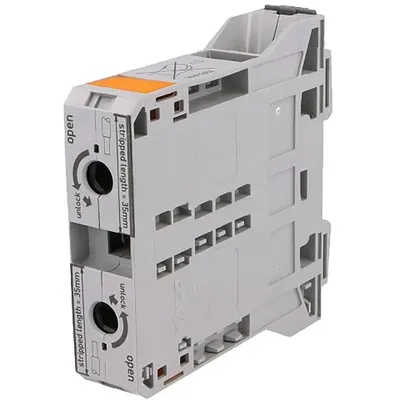 Clema Power Cage pe sina DIN conductor 25.....95 mm Wago 285-195, gri