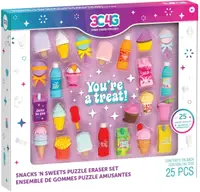 Set de figurine cu bandă de cauciuc 3C4G - Snacks 'N Sweets Puzzle, 25 bucăți