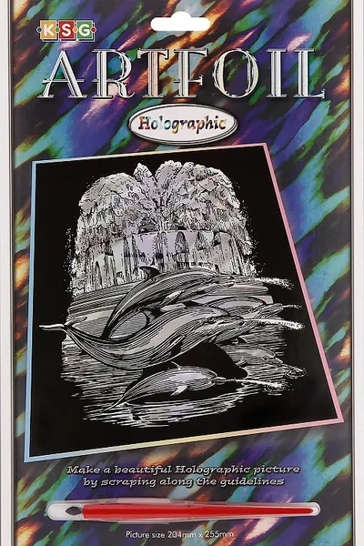 Set creativ pentru gravura KSG Crafts - Delfini