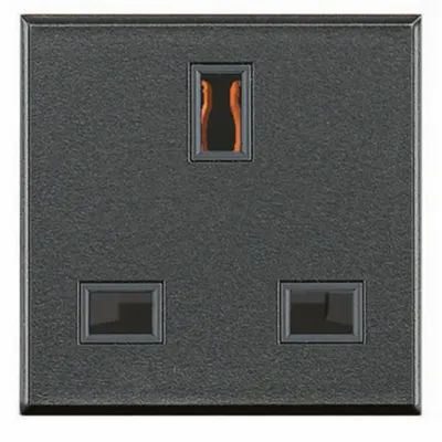 Priza standard britanic 2P+T Axolute - 13 A - Antracit - 2 module