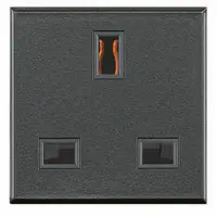 Priza standard britanic 2P+T Axolute - 13 A - Antracit - 2 module