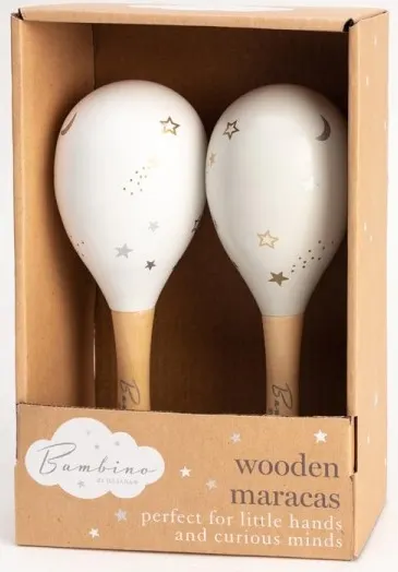 Jucarie din lemn Maracas Widdop - Bambino, Twinkle, Twinkle
