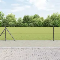 vidaXL Gard hexagonal cu bază din beton 100 x 0,6 m Gri Plasă