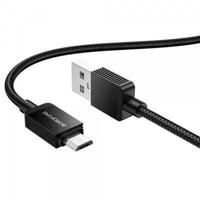 Cablu Date si Incarcare USB-A - microUSB Borofone BX120 Placer, 18W, 1m, Negru