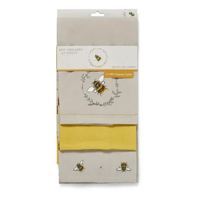 Prosoape de vase 3 buc. din bumbac 45x65 cm Bumble Bees – Cooksmart ®