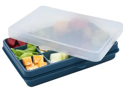 Cutie pentru gustări Melii Luxe - Cu 12 compartimente, Blue