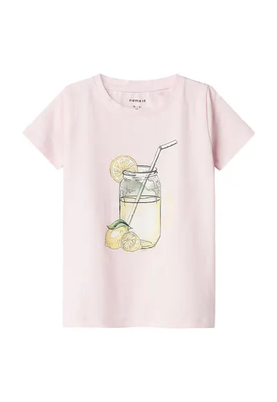 Tricou fete 13241048 - Bumbac organic - Roz - Roz