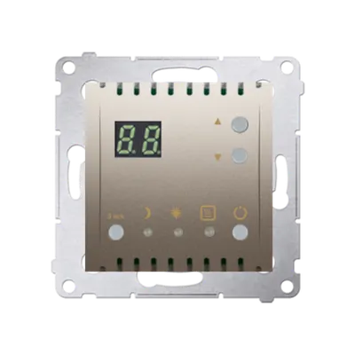 Termostat cu display, 16 (2) A, 230V ~, gold mat metalic