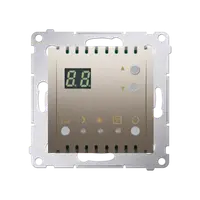 Termostat cu display, 16 (2) A, 230V ~, gold mat metalic