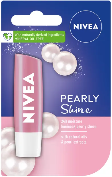 Nivea Balsam de buze Pearly Shine, 4.8 g