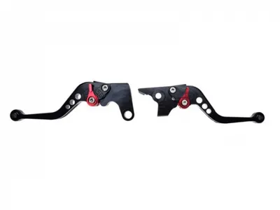 Set 2 manete frana si ambreiaj reglabile Yamaha FZ6 04-10 FZ8 11-15 MT07 14-16 MT09 14-16, culoare negru