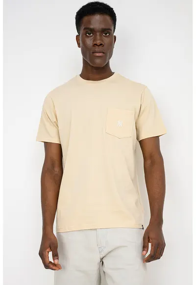 ’47 - Tricou cu buzunar aplicat Neyyan Micro - Bej