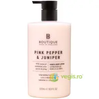 Lotiune pentru Maini si Corp cu Parfum de Piper Roz si Ienupar 500ml